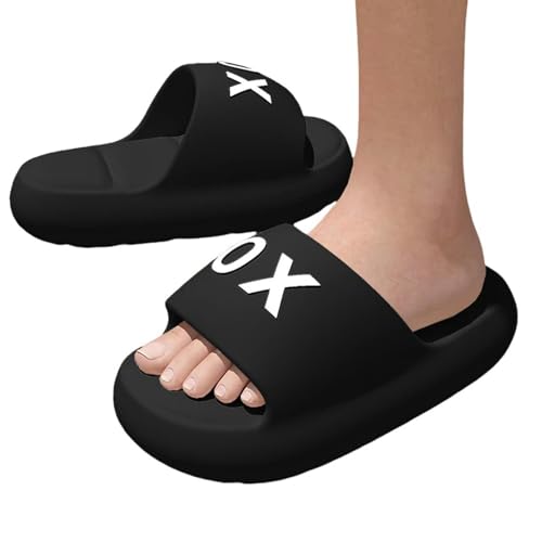 EFCQJZRZ Sommer Hausschuhe Männer Hausschuhe Sandalen Dicke Weiche Plattform Hausschuhe Badezimmer Slipper Freizeitschuhe-schwarz-40-41 von EFCQJZRZ