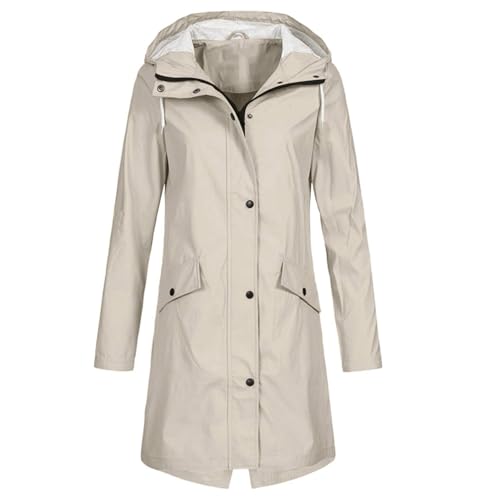 EFOGEP Damen Wasserdichte Jacke: Frauen Wandermantel Langarm Trench Regenmantel Windbreaker Jacke mit Kapuze Outwear Herbst Winter Leichte Outdoor Laufjacke mit Taschen Aprikose XL EFOGEP Damen Wasserdichte Jacke: Frauen Wandermantel Langarm Trench Regenmantel Windbreaker Jacke mit Kapuze Outwear Herbst Winter Leichte Outdoor Laufjacke mit Taschen Aprikose XL von EFOGEP