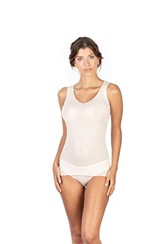 EGI Damen Pullunder Weiß Bianco Lana, Weiß L/XL von EGI