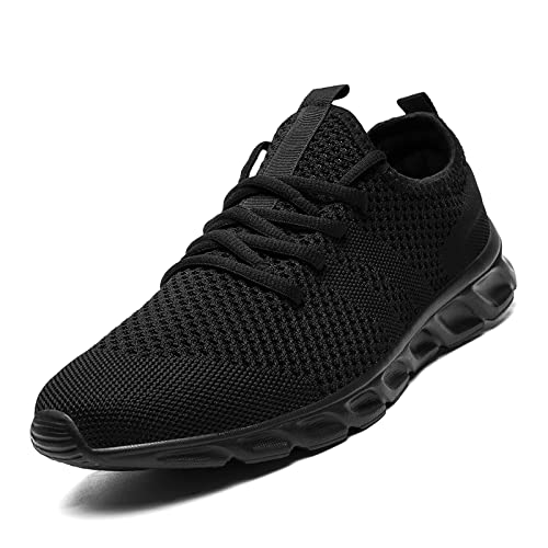 EGMPDA Schuhe Herren Sneaker Turnschuhe Sportschuhe Laufschuhe Herren Leichtgewichts Atmungsaktiv Sneaker Herren Schwarz 46 von EGMPDA