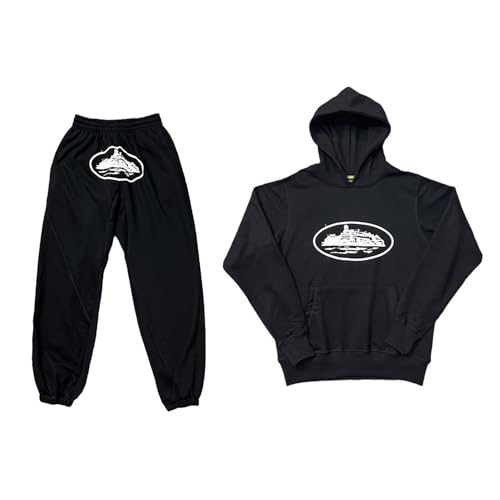 EGSDMNVSQ Herren Trainingsanzug Y2K Hoodie Buchstaben Druck Sportanzug Lose Hoodies und Jogginghosen 2-Teilig Sportbekleidung Unisex Kapuzenjacke Hausanzug Hip Hop Streetwear EGSDMNVSQ Herren Trainingsanzug Y2K Hoodie Buchstaben Druck Sportanzug Lose Hoodies und Jogginghosen 2-Teilig Sportbekleidung Unisex Kapuzenjacke Hausanzug Hip Hop Streetwear von EGSDMNVSQ