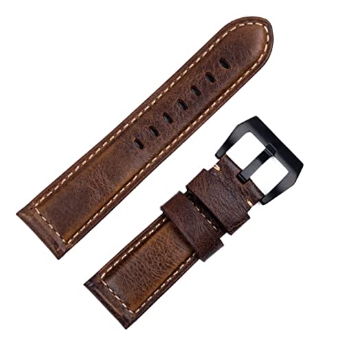 EGSDSE Handgefertigtes Uhrenarmband, Zubehör, Retro, Vintage, echtes Crazy Horse-Leder, 24 mm, Uhrenarmband für Panerai-Armband, 22 mm, Achat von EGSDSE