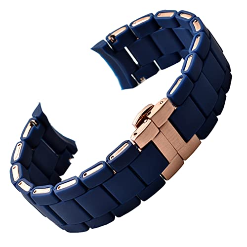 EGSDSE Weiß-schwarzes Silikon-Gummi-beschichtetes Stahlarmband für Armani AR5905|5906|5920|5919|5859 Damenarmband,20 mm Herrenarmband,23 mm, 20 mm, Achat von EGSDSE