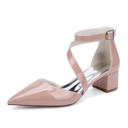 EICOFF Damen Geschlossene Zehen Mitte Blockabsatz Pumps Lackleder Knöchelriemen Brautschuhe Hochzeit Party Kleid Abschlussballschuhe,Flesh pink,40 EU EICOFF Damen Geschlossene Zehen Mitte Blockabsatz Pumps Lackleder Knöchelriemen Brautschuhe Hochzeit Party Kleid Abschlussballschuhe,Flesh pink,40 EU von EICOFF