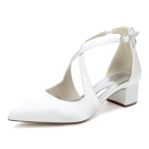 EICOFF Damen Pumps mit Blockabsatz Geschlossene Zehen Frauen Niedriger Absatz Hochzeit Brautschuhe Kreuz Knöchelriemen Abende Brautjungfern Anzugschuhe,Elfenbein,38 EU EICOFF Damen Pumps mit Blockabsatz Geschlossene Zehen Frauen Niedriger Absatz Hochzeit Brautschuhe Kreuz Knöchelriemen Abende Brautjungfern Anzugschuhe,Elfenbein,38 EU von EICOFF