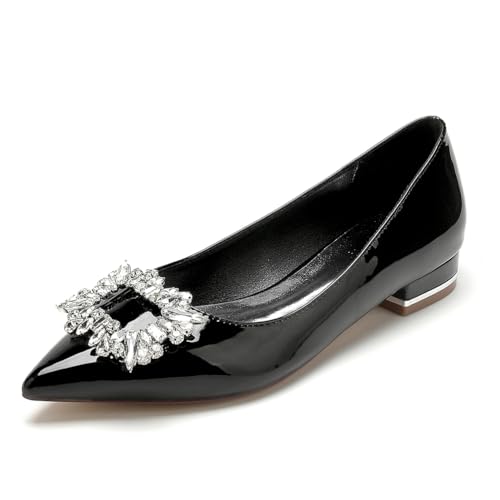 EICOFF Flache Sandalen Damen Spitze Zehen Kristall Hochzeitsschuhe für Braut Geschlossene Zehen Slip Auf Ballerinas Abschlussball Lässige Schuhe,Schwarz,38 EU EICOFF Flache Sandalen Damen Spitze Zehen Kristall Hochzeitsschuhe für Braut Geschlossene Zehen Slip Auf Ballerinas Abschlussball Lässige Schuhe,Schwarz,38 EU von EICOFF