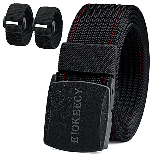 EIOKBECY Gürtel Nylon, Männer Militär Taktischer Gürtel, Kunststoff Canvas Belt schnell durch die Flughafen sicherheit, für militärische Übungen und Draussen Sportarten von EIOKBECY