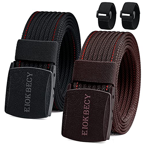 EIOKBECY Gürtel Nylon, Männer Militär Taktischer Gürtel, Kunststoff Canvas Belt schnell durch die Flughafen sicherheit, für militärische Übungen und Draussen Sportarten von EIOKBECY