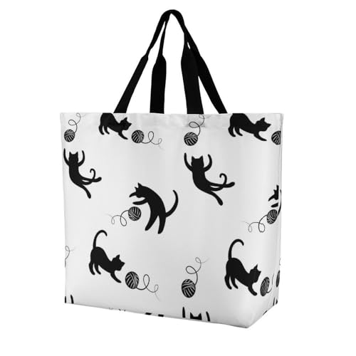 EJFICAHG Handtaschen Für Frauen Katzen Kätzchen Muster Einkaufstasche Polyester Tote Bag Satchel Bags EJFICAHG Handtaschen Für Frauen Katzen Kätzchen Muster Einkaufstasche Polyester Tote Bag Satchel Bags von EJFICAHG