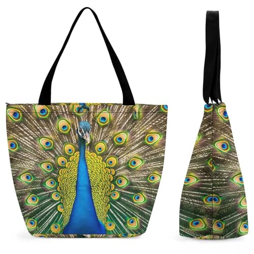 EJFICAHG Handtaschen Für Frauen Pfauenfedern Einkaufstasche Leder Tote Bag Satchel Bags Für Mädchen EJFICAHG Handtaschen Für Frauen Pfauenfedern Einkaufstasche Leder Tote Bag Satchel Bags Für Mädchen von EJFICAHG