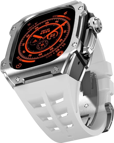 EKINS 49 mm robustes Edelstahl-Gehäuse, Gummi-Uhrenarmband, Mod-Kit, für Apple Watch Ultra 2 Serie, Ersatzzubehör, For Ultra2, Achat von EKINS