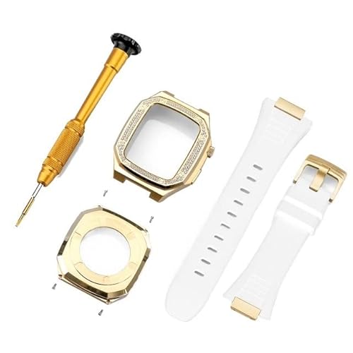 EKINS Ersatzarmband für Apple Watch 44 mm, 45 mm, 9, 8, 7, 6, 5, 4, SE, Edelstahl, integriertes Uhrengehäuse, Metallarmband, Modifikationsset, 41 mm, Achat von EKINS