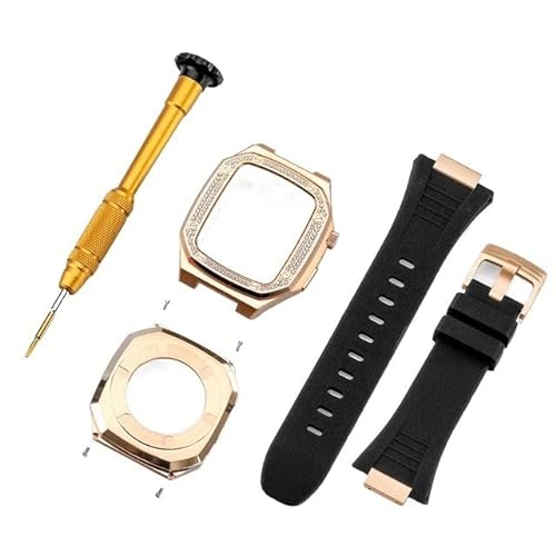 EKINS Ersatzarmband für Apple Watch 44 mm, 45 mm, 9, 8, 7, 6, 5, 4, SE, Edelstahl, integriertes Uhrengehäuse, Metallarmband, Modifikationsset, 41 mm, Achat von EKINS