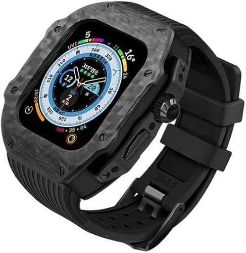 EKINS Luxuriöses Silikon-Armband für Apple Watch Ultra 49 mm, fluoriertes Gummiband, für iWatch 8, 7, 6, 5, 4, SE, 45 mm, 44 mm, Uhrenzubehör, 44/45mm, Achat von EKINS