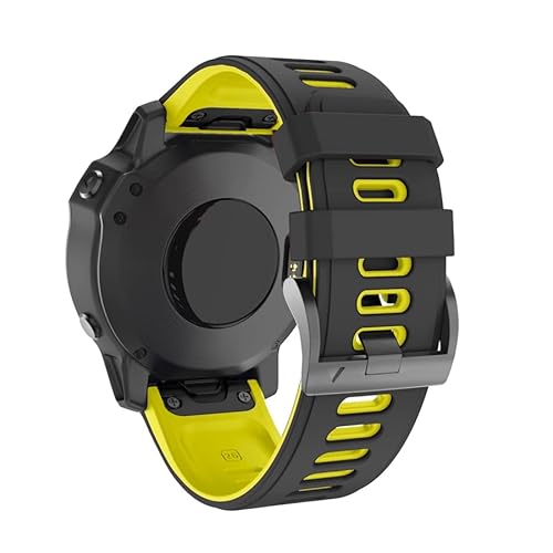 EKSIL 26 mm Schnellverschluss-Armband für Garmin Fenix 6X Pro 3HR 5X 5S 6S Pro/Fenix7 7X 22 mm, Silikonband für Forerunner 935 945 Uhrenarmband, 22mm Fenix 6 5, Achat von EKSIL