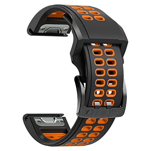 EKSIL Armband für Garmin Fenix 7 7X Smartwatch-Armband aus Silikon für Fenix 6 6X Pro 5X 5 945 Descent MK2 Schnellverschluss-Uhrenarmband, 22mm For Fenix 6 6Pro, Achat von EKSIL