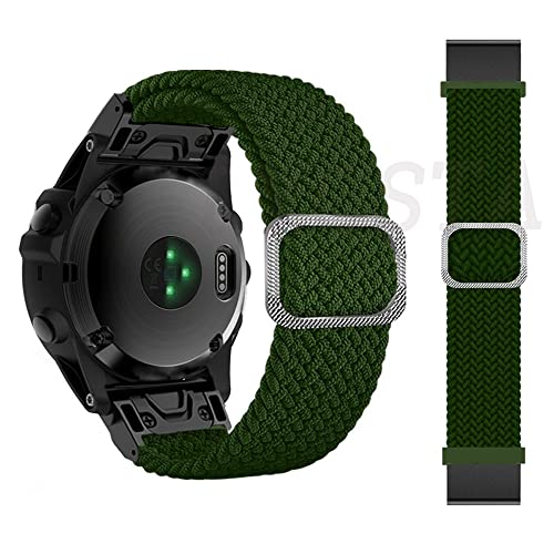 EKSIL Geflochtenes Solo Loop-Armband für Fenix 6 6X Pro 5 5X Plus 7X 7 Smartwatch, Nylon, elastisch, Schnellverschluss-Armband für Garmin Epix, For Fenix 7, Achat von EKSIL