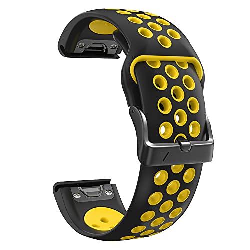 EKSIL Smartwatch-Armband für Garmin Fenix 5 5X Plus 6 6X Pro 7 7X 3 3HR, 22 mm, 26 mm, Schnellverschluss-Armband aus Silikon, 22mm Fenix 5 5plus, Achat von EKSIL