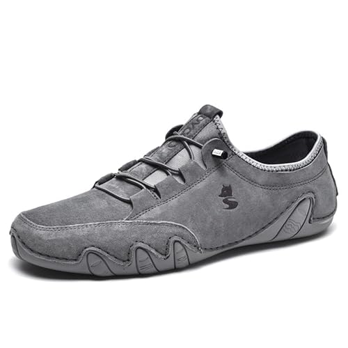 EKoKim Coole Bequeme Barfuß Walking Schuhe für Männer Mode Casual Lightweight Commute Schuhe Slip-on Minimalist (Color : Gray, Size : 38 EU) von EKoKim