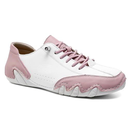 EKoKim Herren Slipper Wanderschuhe, Leicht, Atmungsaktiv, rutschfest, Bequem, Modisch, für Workout, Freizeit, Sport (Color : White Pink, Size : 37 EU) von EKoKim