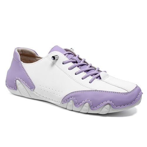 EKoKim Herren Slipper Wanderschuhe, Leicht, Atmungsaktiv, rutschfest, Bequem, Modisch, für Workout, Freizeit, Sport (Color : White Purple, Size : 35 EU) von EKoKim