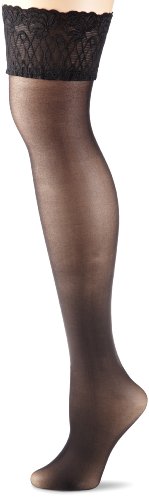 ELBEO Damen Halterlose Strümpfe 902422 / Soft & Resistant 20 Halterlos, Gr. 40/42 (III (40-42)), Schwarz (schwarz 3800) von ELBEO