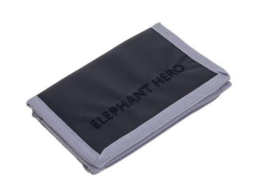 ELEPHANT Geldbörse Kinder Portemonnaie Hero Signature Wallet Schlüsselkette Börse Mädchen Jungen Ausweishülle Geldbeutel Schülerbörse Purse (Color Block Grau Grün 13043) von ELEPHANT