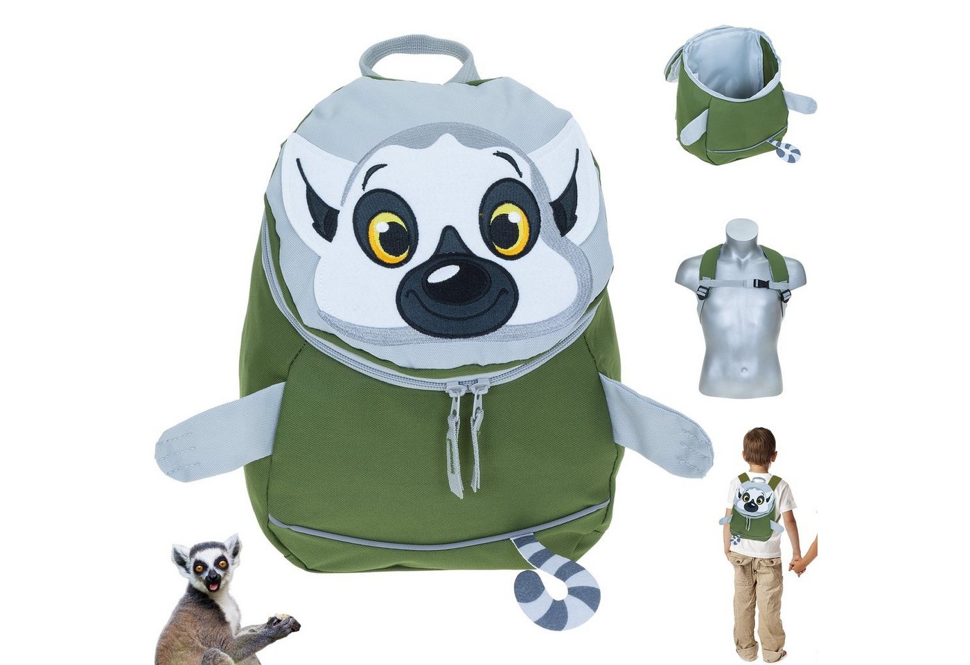 ELEPHANT Kinderrucksack Kids Rucksack Classic Kinder Waldtiere, Kindergepäck Kindergartenrucksack Kindertasche von ELEPHANT