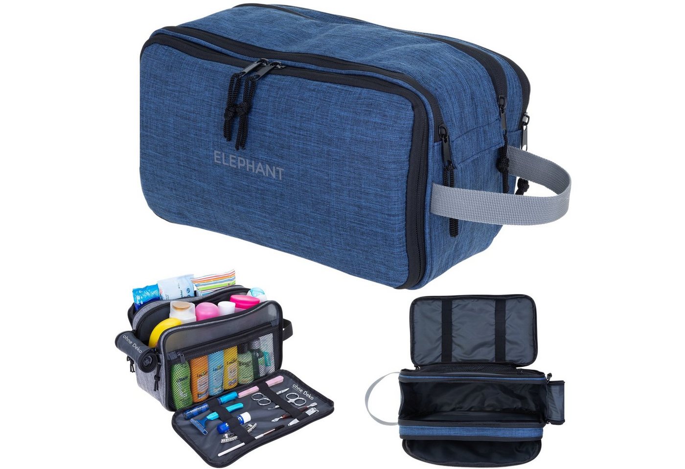 ELEPHANT Kulturbeutel Travel Herren Damen Washbag Reise, Kulturtasche Kosmetiktasche Reise Tasche Sauna von ELEPHANT