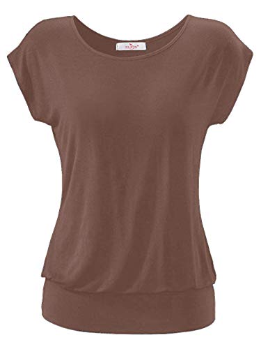 ELFIN Damen T-Shirt Ärmellos Longshirt Kurzarm Lässig Tunika Weite O-Neck Oberteile Sommer Basic Top ELFIN Damen T-Shirt Ärmellos Longshirt Kurzarm Lässig Tunika Weite O-Neck Oberteile Sommer Basic Top von ELFIN