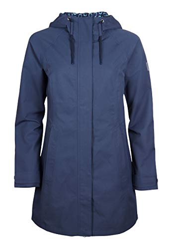 ELKLINE Damen Regenmantel Feel Good | wasserdicht halblang | verstellbare Kapuze Softshell Regenjacke | 2022023, Farbe:darkblue, Größe:36 von ELKLINE