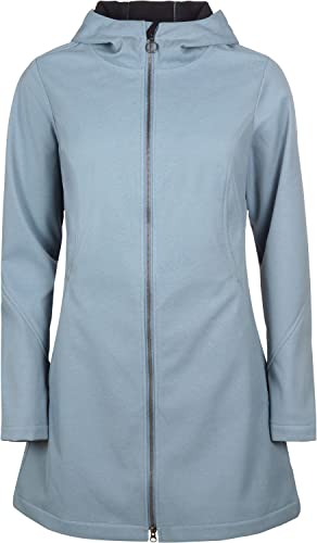 ELKLINE Damen Softshelljacke Soft Skills | Kapuzenmantel tailliert halblang | wasserabweisend windicht | 2013052, Farbe:ashblue, Größe:44 von ELKLINE