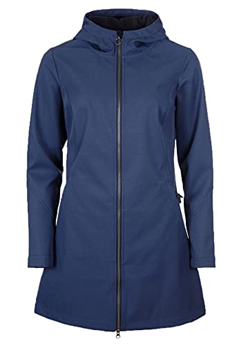 ELKLINE Damen Softshelljacke Soft Skills | Kapuzenmantel tailliert halblang | wasserabweisend windicht | 2013052, Farbe:darkblue, Größe:40 von ELKLINE