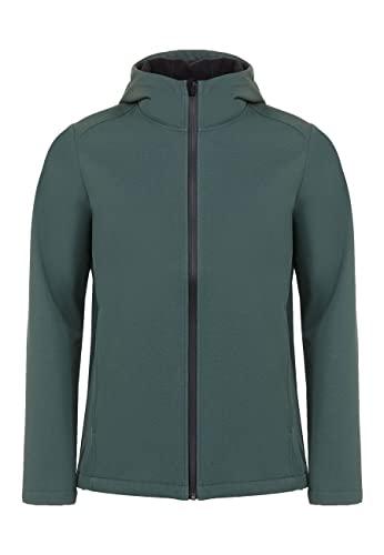 ELKLINE Herren Softshelljacke Serious | Übergangsjacke wasserabweisend mit Kapuze | 1013045, Farbe:darkgreen, Größe:XXL von ELKLINE