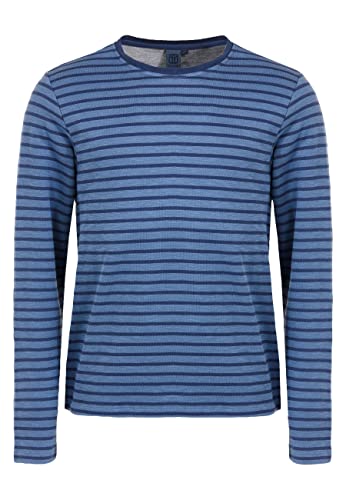 ELKLINE Herren Sweatshirt Freejazz | Streifen Langarm Shirt Longsleeve | 1030012, Größe:L, Farbe:ashblue - darkblue von ELKLINE