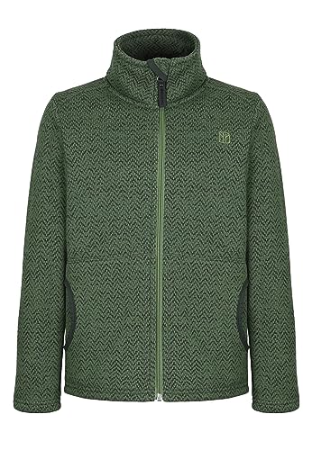 ELKLINE Kinder Fleecejacke Tröll | warme Outdoor Strickfleece-Jacke mit Stehkragen | 3014048, Größe:128-134, Farbe:soft olive von ELKLINE