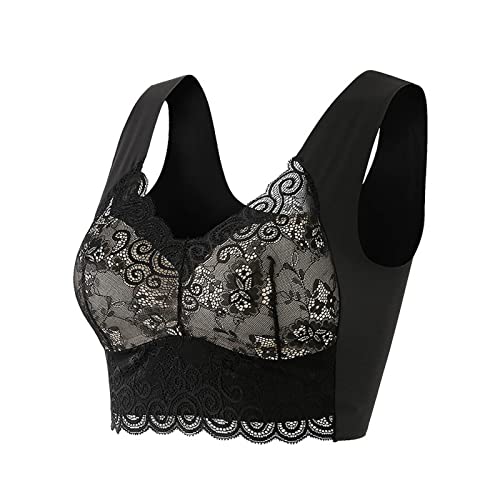 EMATOP 1/2/3er Sport BHS für Damen ohne Bügel Bustier Push Up Bra Spitze Klassische Bustiers Top Weich Seamless Stretch Unterwäsche Yoga Einfarbig Klassische BH unsere Marken von EMATOP