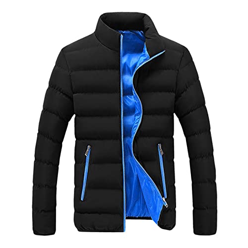 EMATOP Herren Winterjacke Warm Gefüttert Steppjacke Mode Stehkragen Jacke Langarm Casual Sportjacke Winter Softshelljacke Winddicht Wasserdicht Wintermantel black friday sale von EMATOP