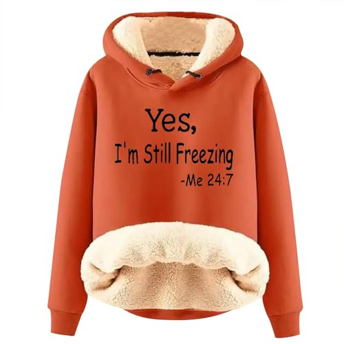 EMATOP Prime Angebote Teddy Fleece Sweatshirt Damen Warm Kapuzenpullover Casual Langarm Hoodie Baumwolle Vintage Langarmshirt Briefdruck Pullover mit Kapuze Fleecepullover EMATOP Prime Angebote Teddy Fleece Sweatshirt Damen Warm Kapuzenpullover Casual Langarm Hoodie Baumwolle Vintage Langarmshirt Briefdruck Pullover mit Kapuze Fleecepullover von EMATOP