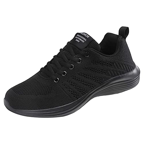 EMAlusher Damen Sneaker Weiss, Running Schuhe Damen, Komfortabel Walkingschuhe Outdoor Laufschuhe Mesh Atmungsaktiv Freizeitschuhe Trendy Turnschuhe Trekkingschuhe Fitnessschuhe Joggingschuhe von EMAlusher