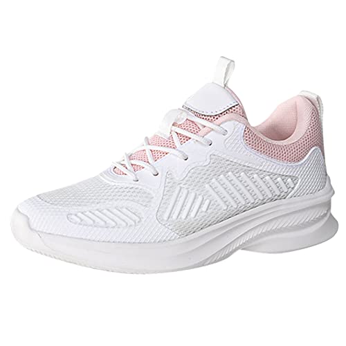 EMAlusher Damen Sneaker Weiss, Sneaker Atmungsaktiv Damen Weiss, Komfortabel Freizeitschuhe Outdoor Laufschuhe Jogging Sportschuhe Sportsschuhe Leichtgewichts Walkingschuhe StraßEnlaufschuhe von EMAlusher