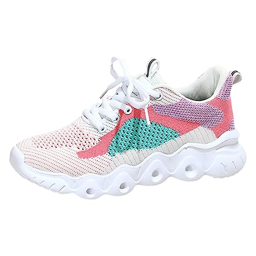 EMAlusher Sneaker Damen Weiss, Sneaker Atmungsaktiv Damen Weiss, Bequeme Freizeitschuhe Outdoor Laufschuhe Jogging Sportschuhe Sportsschuhe Tennis Schuhe Sommer Walkingschuhe StraßEnlaufschuhe von EMAlusher