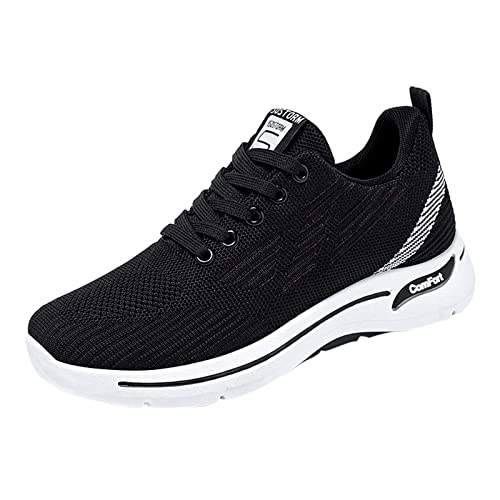 Leichte Sneakers, Freizeitschuhe Damen Schwarz, Bequeme Freizeitschuhe Fashion Laufschuhe Jogging Sportschuhe Sportsschuhe Tennis Schuhe Sommer Walkingschuhe StraßEnlaufschuhe von EMAlusher