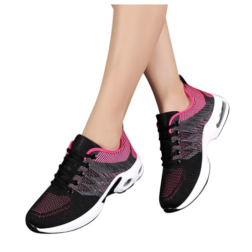 Sneaker Damen Weiss, Freizeitschuhe Damen Schwarz, Komfortabel Walkingschuhe Outdoors Laufschuhe Soft Sole Freizeitschuhe Trendy Turnschuhe Reiseschuhe Fitnessschuhe Joggingschuhe von EMAlusher