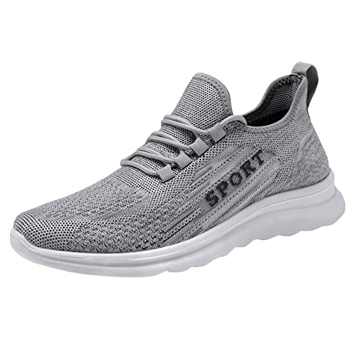 Sneakers Herren Weiss, Herren Leichte Sneakers, Komfortabel Walkingschuhe Mesh Atmungsaktiv Outdoors Laufschuhe Soft Sole Freizeitschuhe Mode Turnschuhe Fitnessschuhe Joggingschuhe von EMAlusher