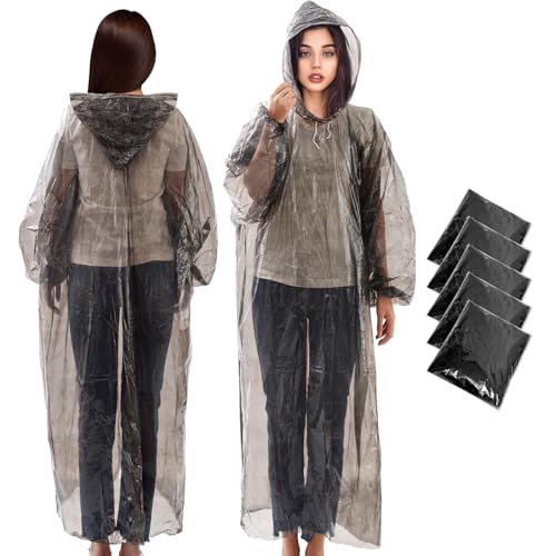 ENCOVY 5er Pack Einweg Regenponcho, Einmal Regencape atmungsaktive, wasserdichte Regenmäntel & Regenjacken mit Kapuze, Passend für Damen & Herren, ideal bei Camping, Angeln, Festivals, Outdoor ENCOVY 5er Pack Einweg Regenponcho, Einmal Regencape atmungsaktive, wasserdichte Regenmäntel & Regenjacken mit Kapuze, Passend für Damen & Herren, ideal bei Camping, Angeln, Festivals, Outdoor von ENCOVY