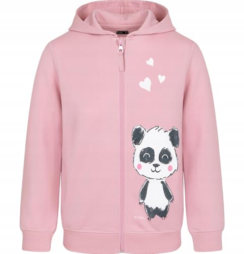 ENDO Kinder Kapuzenpullover Mädchen Sweat-Baumwolle Mit Teddybär, Rosa, 128 von ENDO