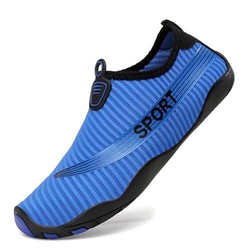 ENEN Barfuss Schuhe Damen, Modestil Wasserschuhe Strandschuhe Schwimmschuhe Aquaschuhe mit Drainageloch, Sommer Atmungsaktiv Outdoor Fitnessschuhe Sport von ENEN