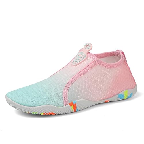 ENEN Barfuss Schuhe Damen, Unisex Mode Wasserschuhe Strandschuhe Schwimmschuhe Aquaschuhe mit Drainageloch, Sommer Atmungsaktiv Outdoor Fitnessschuhe Sport Traillaufschuhe 35-46 von ENEN