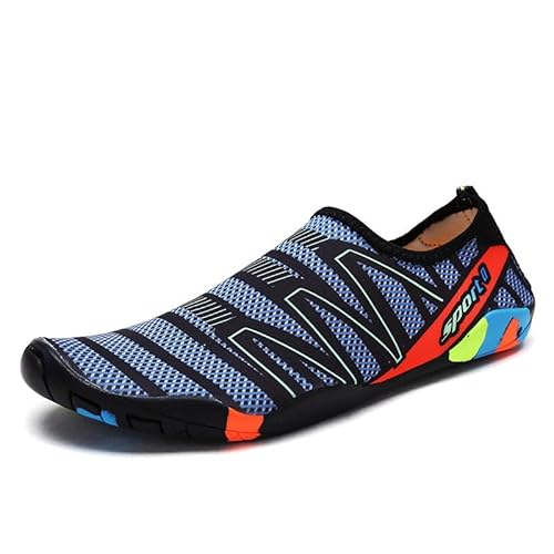 ENEN Barfuss Schuhe Damen, Unisex Mode Wasserschuhe Strandschuhe Schwimmschuhe Aquaschuhe mit Drainageloch, Sommer Atmungsaktiv Outdoor Fitnessschuhe Sport Traillaufschuhe 36-46 von ENEN